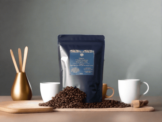 Organic 7 Mushroom Adaptogen Coffee, Reishi, Lions Mane, Cordyceps Medical Elixir 200g - Junipers